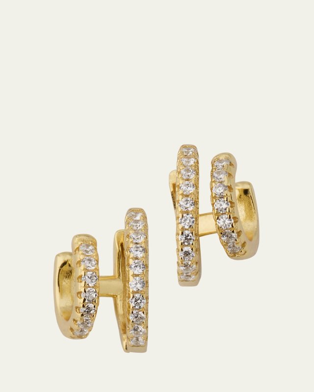 Katerina Double Huggie Hoop Earrings